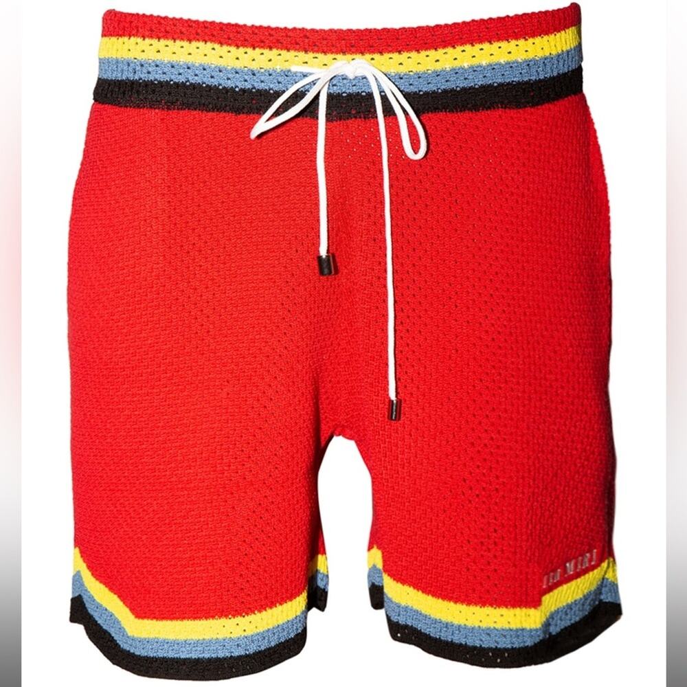 Amiri Crochet Basketball Shorts red size small new